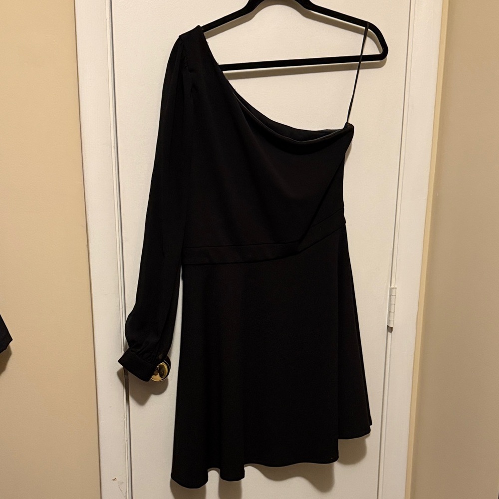 Love By Design Black One-Shoulder Dress
